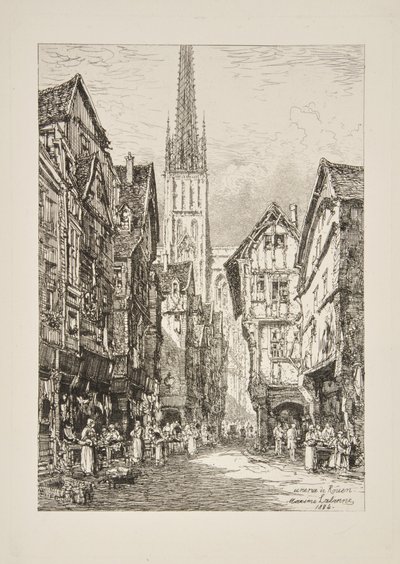 En gade i Rouen af Maxime Lalanne