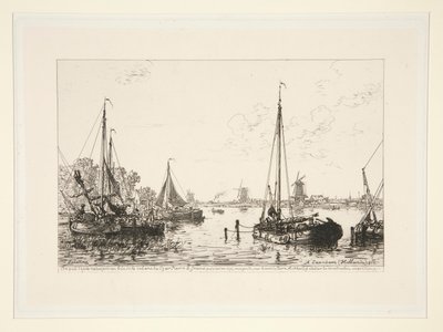 A Zaandam, Hollande (Ved Zaandam, Holland) af Maxime Lalanne