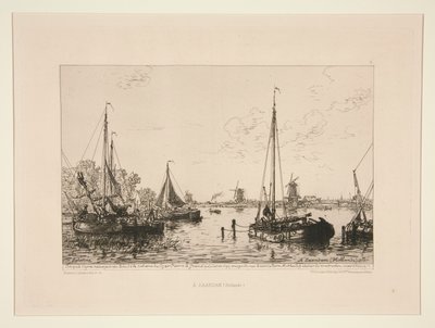 A Zaandam, Hollande (Ved Zaandam, Holland) af Maxime Lalanne