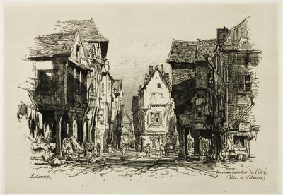 Et gammelt kvarter i Vitre, Ille-et-Vilaine af Maxime Lalanne