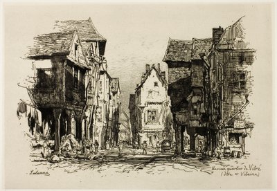 Et gammelt kvarter i Vitre, Ille-et-Vilaine af Maxime Lalanne