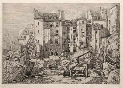 Nedrivning af gamle huse i Paris af Maxime Lalanne