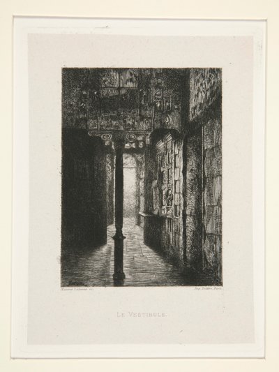 Forhallen, pl. 3 fra suiten At Victor Hugo (Victor Hugo). af Maxime Lalanne