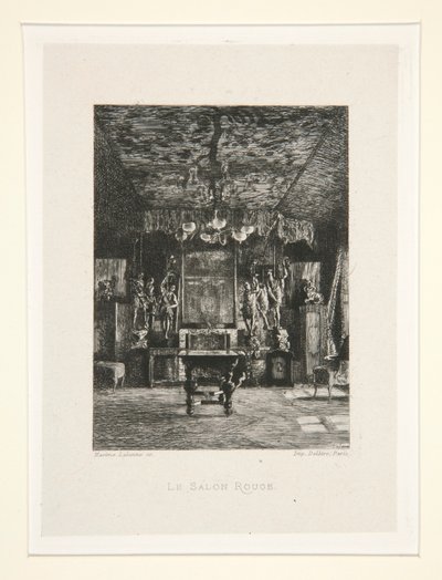 Le salon rouge (Det Røde Rum), pl. 5 fra suiten Chez Victor Hugo (Victor Hugo af Maxime Lalanne