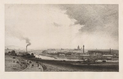 Paris i 1867, Udsigt fra Trocadero, 1867. af Maxime Lalanne