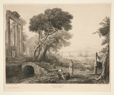 Paysage Italien (italiensk landskab) af Maxime Lalanne