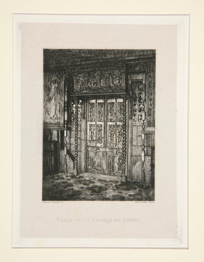 Porte de la galerie de ch?ne (Egegalleriets dør), pl. 8 fra suiten Chez Victor Hugo (Victor Hugo af Maxime Lalanne