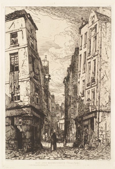 Rue des Marmousets, det gamle Paris af Maxime Lalanne