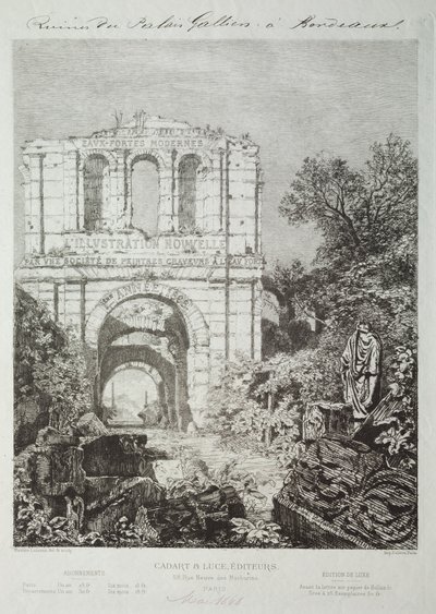 Ruinerne af Gallien-paladset i Bordeaux af Maxime Lalanne