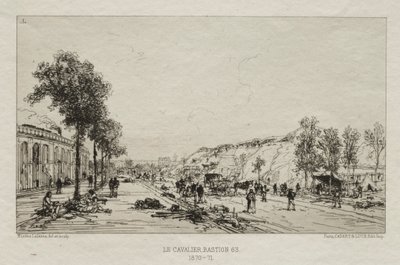 Kunstneriske minder om belejringen af ​​Paris: Le Cavalie (Bastion 63) af Maxime Lalanne