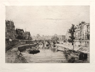 Udsigt fra Pont St. Michel af Maxime Lalanne