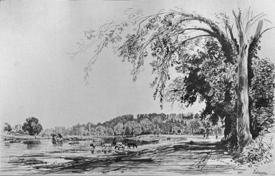 Udsigt over Richmond fra Themsen, 1871 af Maxime Lalanne