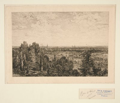 Vue de Paris (Udsigt over Paris) af Maxime Lalanne
