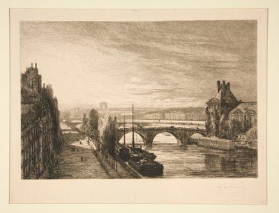 Udsigt over Seinen, Triumfbuen af Maxime Lalanne