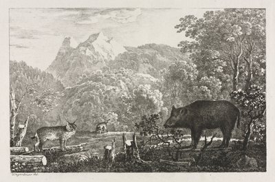 Vildsvin, Vildkat og Lynx af Maximilian Josef Wagenbauer