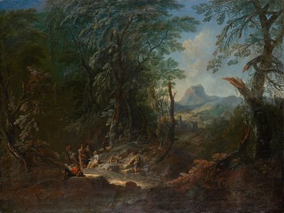 skovlandskab "morgen" af Maximilian Joseph Schinnagl