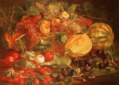 Stilleben med frugt af Maximilian Pfeiler or Pfeiller