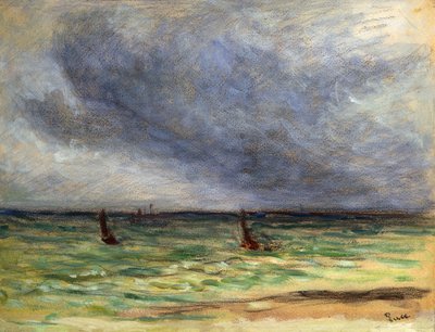Afgående Trawlere; Trawlernes afgang, 1930-1934 af Maximilien Luce