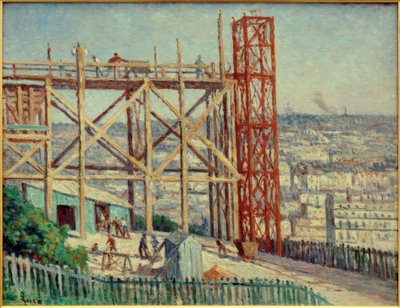 Opførelsen af ​​Sacré-Coeur af Maximilien Luce