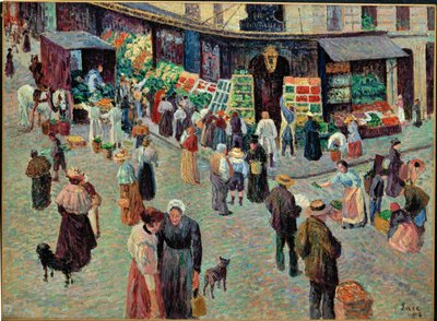 Rue des Abesses, Paris (akvarel) af Maximilien Luce
