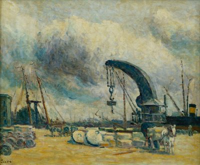 Havnen, Kaj ved Schiedamm, 1907 af Maximilien Luce