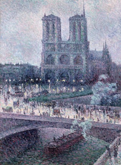 Notre Dame, ca. 1900 (olie på lærred) af Maximilien Luce