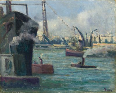 Rouen havn, af Maximilien Luce