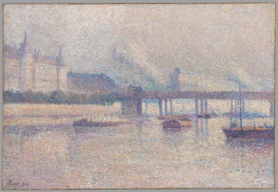 Bredden af Seine-floden i Paris af Maximilien Luce