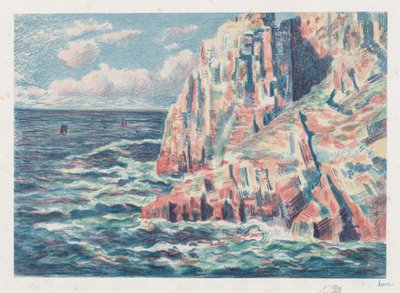 Havet ved Camaret, The Red Rocks af Maximilien Luce