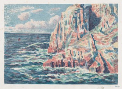Havet ved Camaret, The Red Rocks, 1895. af Maximilien Luce