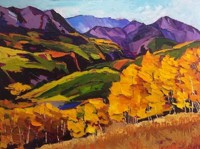 Udsigt over Golden Aspen-bjerget af Maxine Shore
