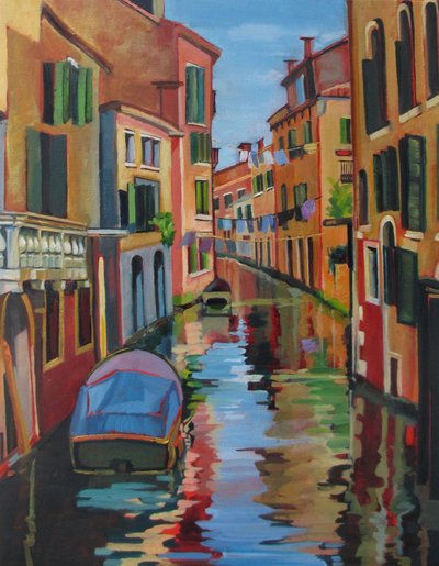 Refleksioner i Venedigs kanaler af Maxine Shore