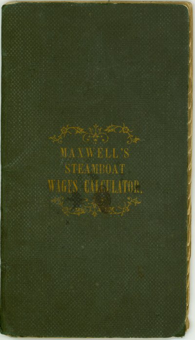 Steamboat Lønningsberegner, udgivet af Maxwell og Co., Louisville, Kentucky, 1. november 1857 af Maxwell and Company