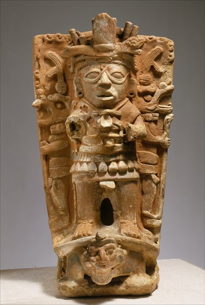 Røgelseskar støtte fra Mexico, midten af det 7.-9. århundrede (keramik) af Mayan