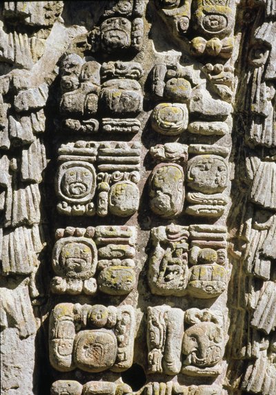 Stele A, Plaza of Ceremonies, 731 AD af Mayan