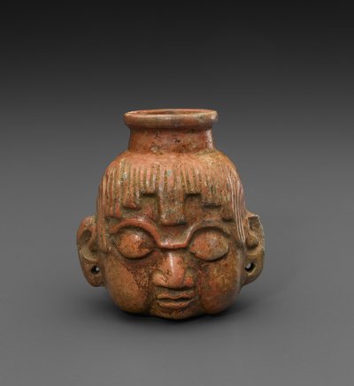 Effigy Head Flask, 600-900 AD (keramik) af Mayan Mayan