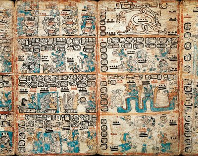 Codex of Madrid, malede miniaturer af Mayan Mayan
