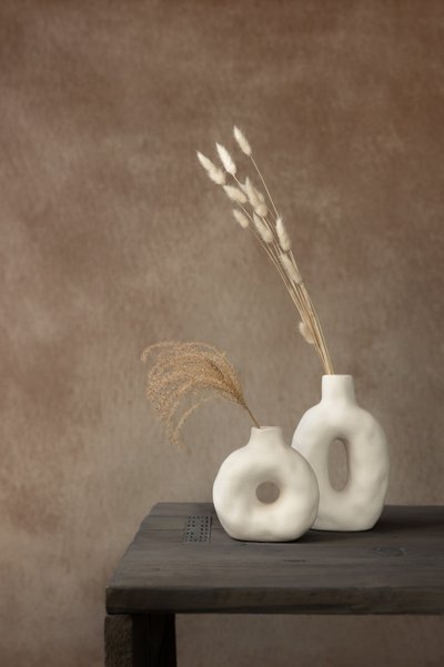Jordnære keramiske botaniske motiver af Mayra Pama