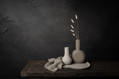 Minimalistiske vaser og græs af Mayra Pama