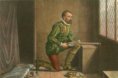 James Hamilton afventer regent Morays ankomst (koloreret kobberstik) af McLaren John Ralston