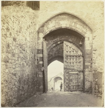 Portaal van Carisbrooke Slot Carisbrooke; Gateway (titel på objekt) af McLean and Melhuish