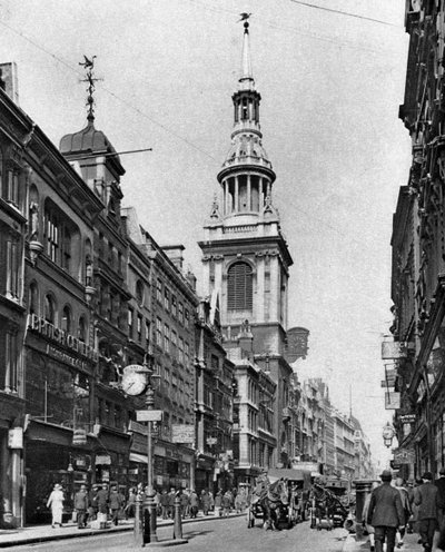 Spiret af Bow Church, London, 1926-1927 af McLeish