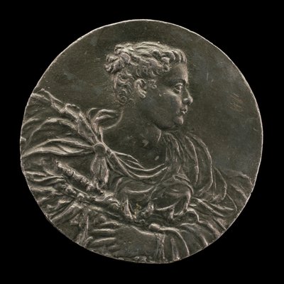 En ung kvinde fra Venedig i kjole og kappe, ca. 1563. af Medallist A.A.