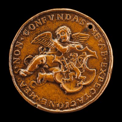 Putto Holding Arms of Vitry [omvendt], 1518. af Medallist of 1518
