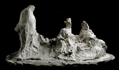 Samtale i en haveskulptur af Medardo Rosso (1858-1928) Barzio, Museo Medardo Rosso af Medardo Rosso