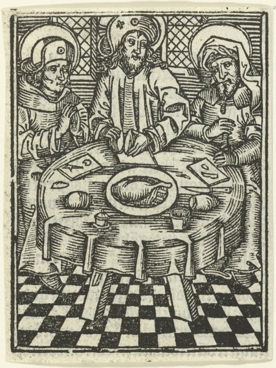 Måltidet på Emmaus af Meester van de Delbecq Schreiber Passie (attributed to)