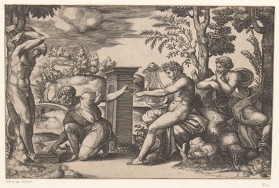Apollo i Marsyas af Meester van de Dobbelsteen