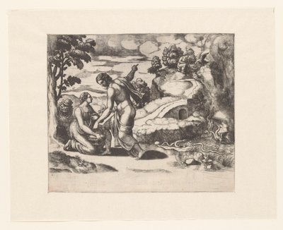 Venus sender Psyche til en brønd bevogtet af drager af Meester van de Dobbelsteen
