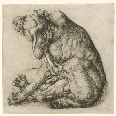 kløende hund af Meester van het Amsterdamse Kabinet