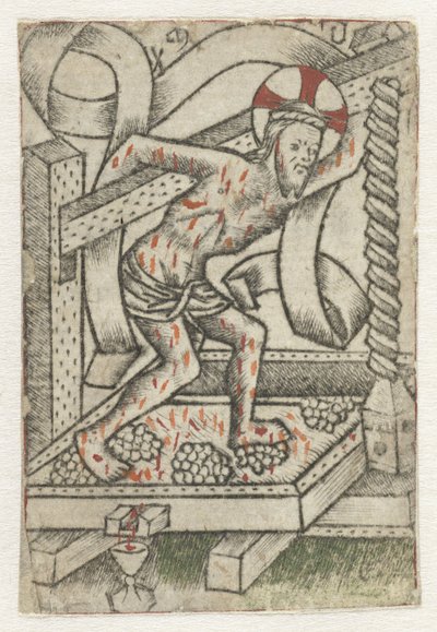 Kristus i vinpressen af Meester van het Martyrium der Tienduizend